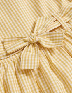 Pure Cotton Gingham School Dress (2-14 Yrs)