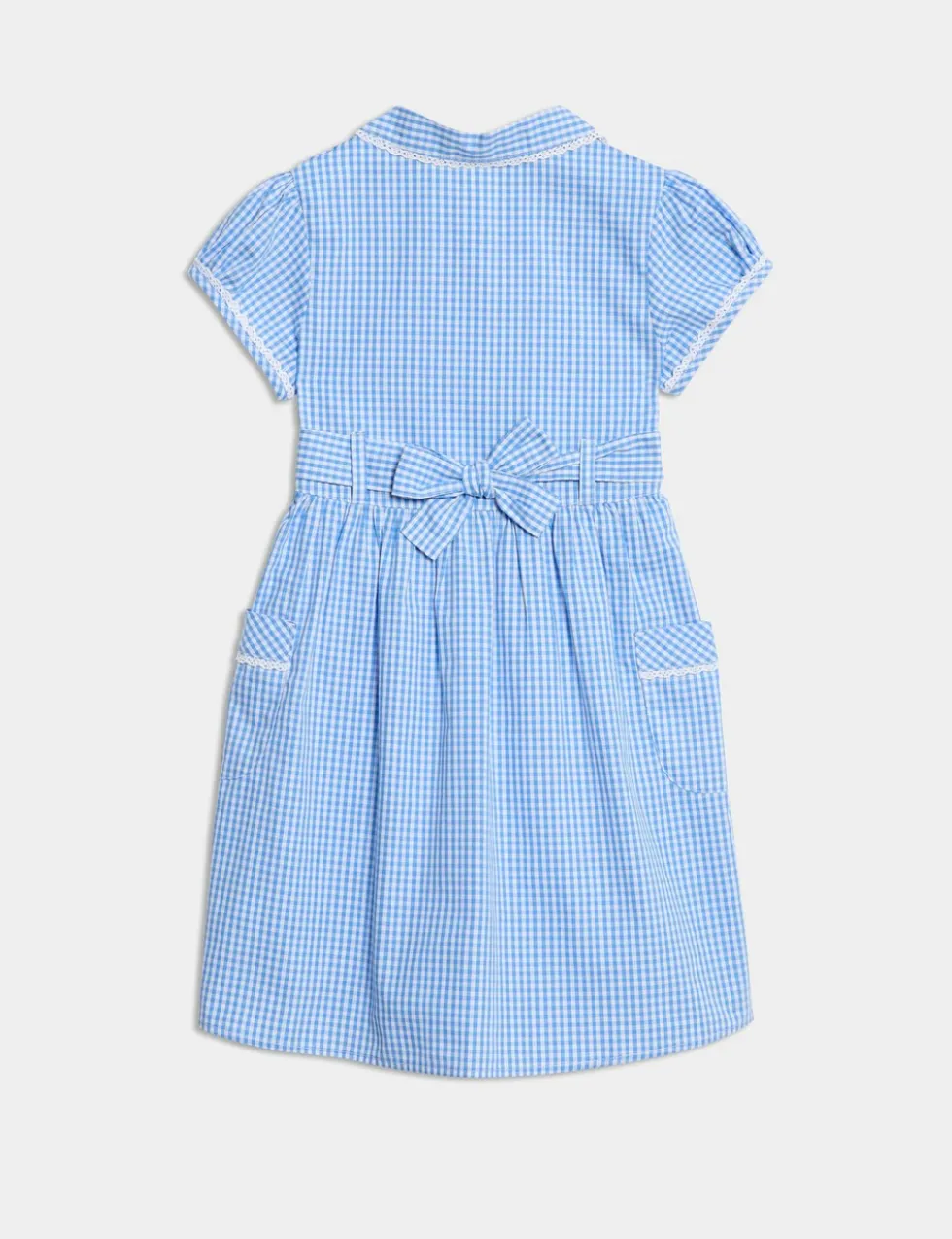 Pure Cotton Gingham School Dress (2-14 Yrs)