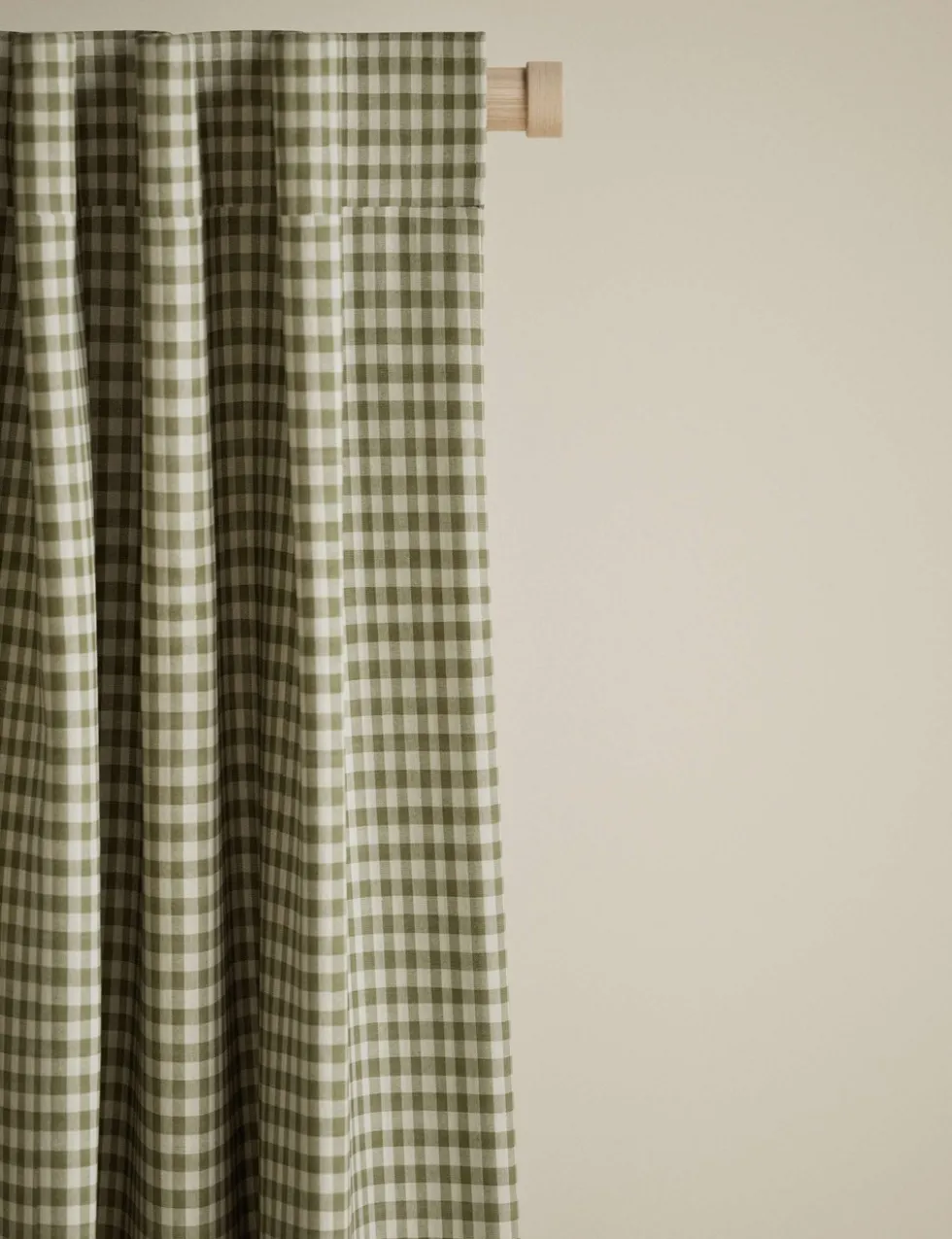Pure Cotton Gingham Semi-Sheer Multiway Curtains