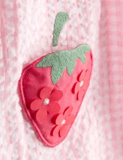 Pure Cotton Gingham Strawberry All in One (0 Mths-3 Yrs)