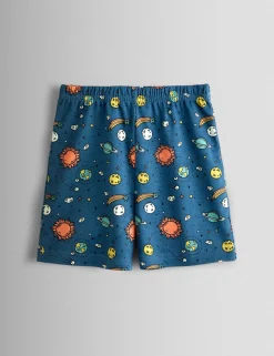 Pure Cotton Glow In The Dark Space Pyjamas (1-6 Yrs)