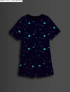 Pure Cotton Glow In The Dark Space Pyjamas (1-6 Yrs)