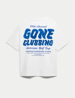 Pure Cotton Golf Graphic T-Shirt (6-16 Yrs)