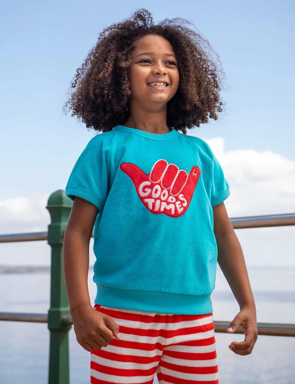 Pure Cotton Good Times Slogan Sweatshirt (1-10 Yrs)