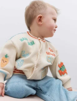 Pure Cotton Graphic Cardigan (0-5 Yrs)