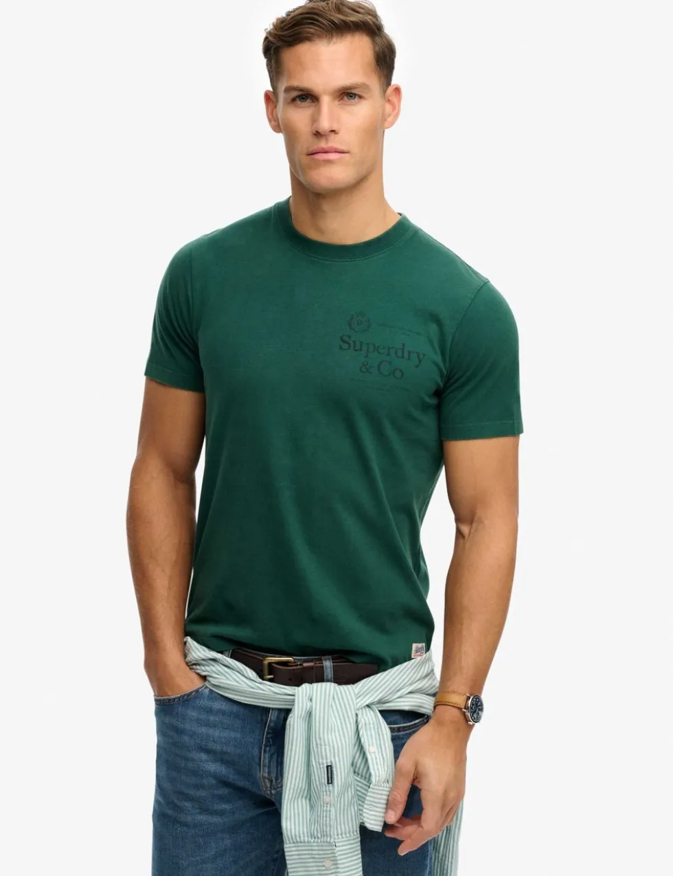 Pure Cotton Graphic Crew Neck T-Shirt