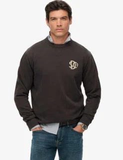 Pure Cotton Graphic Crew Neck Sweatshirt