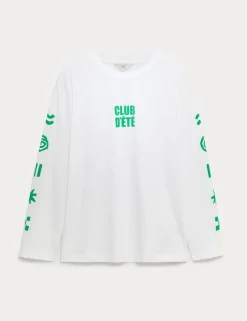 Pure Cotton Graphic Oversized T-Shirt