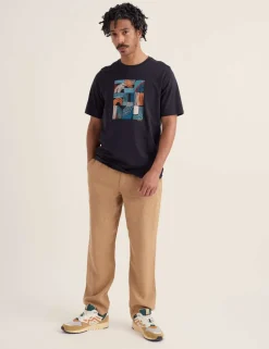 Pure Cotton Graphic Print Crew Neck T-Shirt
