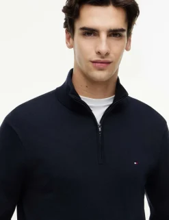 Pure Cotton Half Zip Jumper