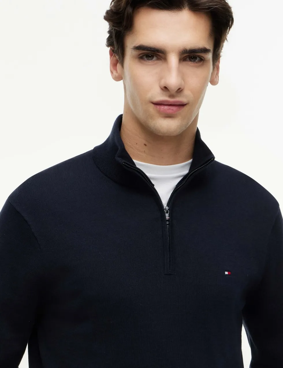 Pure Cotton Half Zip Jumper