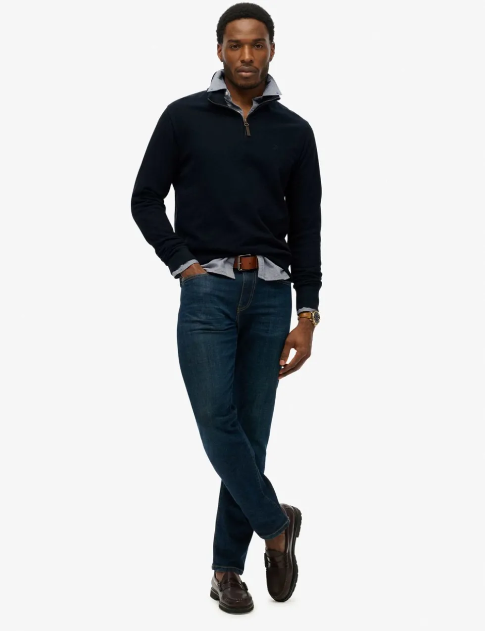 Pure Cotton Half Zip Jumper