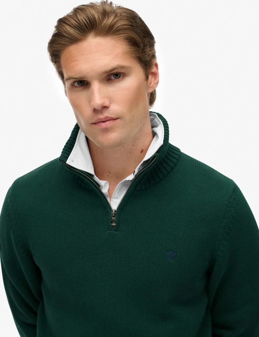Pure Cotton Half Zip Jumper