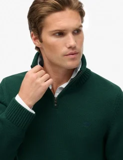 Pure Cotton Half Zip Jumper