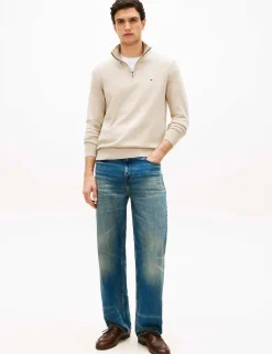 Pure Cotton Half Zip Jumper