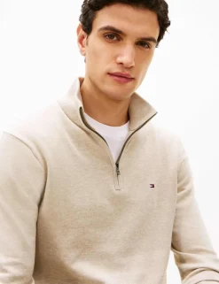 Pure Cotton Half Zip Jumper