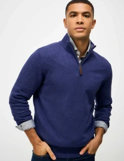 Pure Cotton Half Zip Jumper