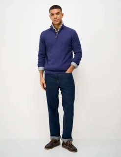 Pure Cotton Half Zip Jumper