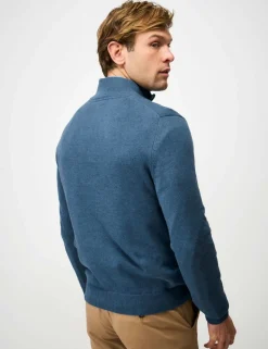 Pure Cotton Half Zip Jumper