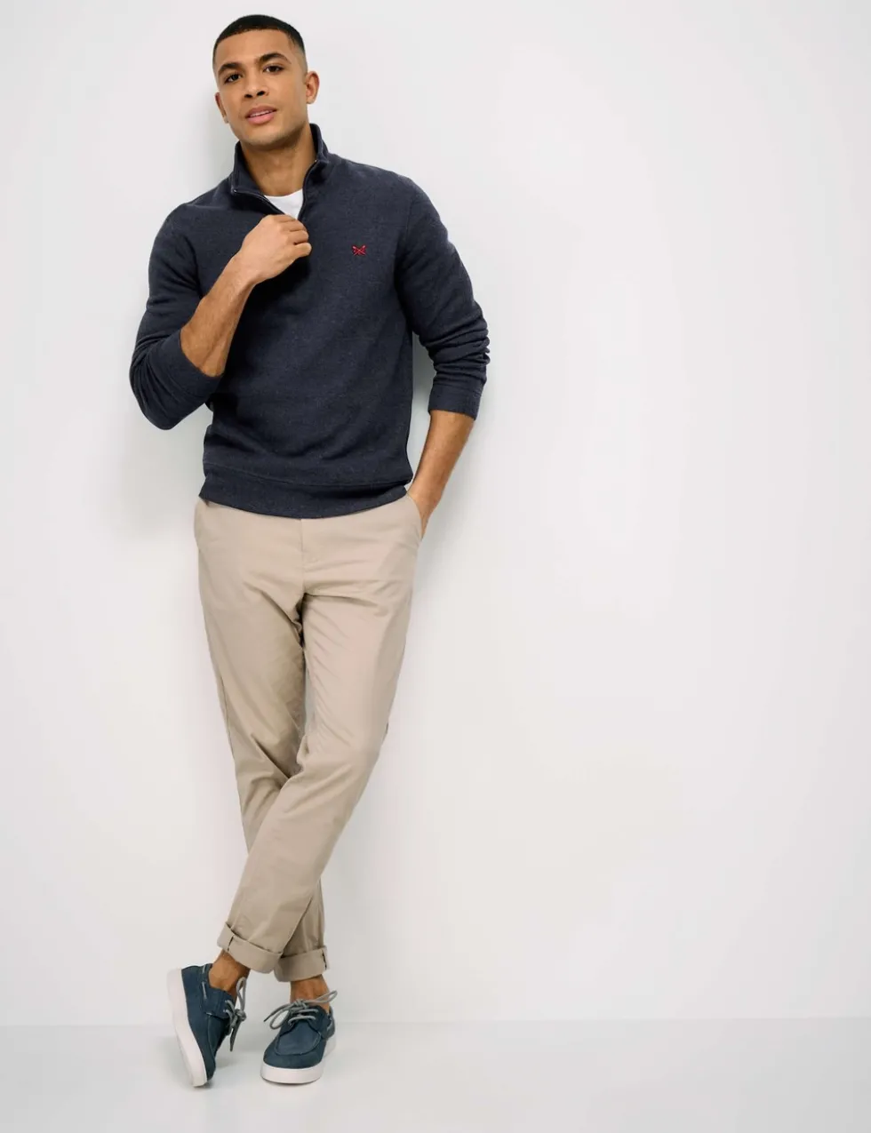 Pure Cotton Half Zip Jumper