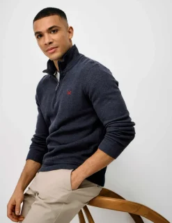 Pure Cotton Half Zip Jumper