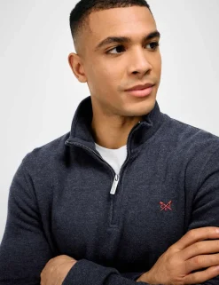 Pure Cotton Half Zip Jumper