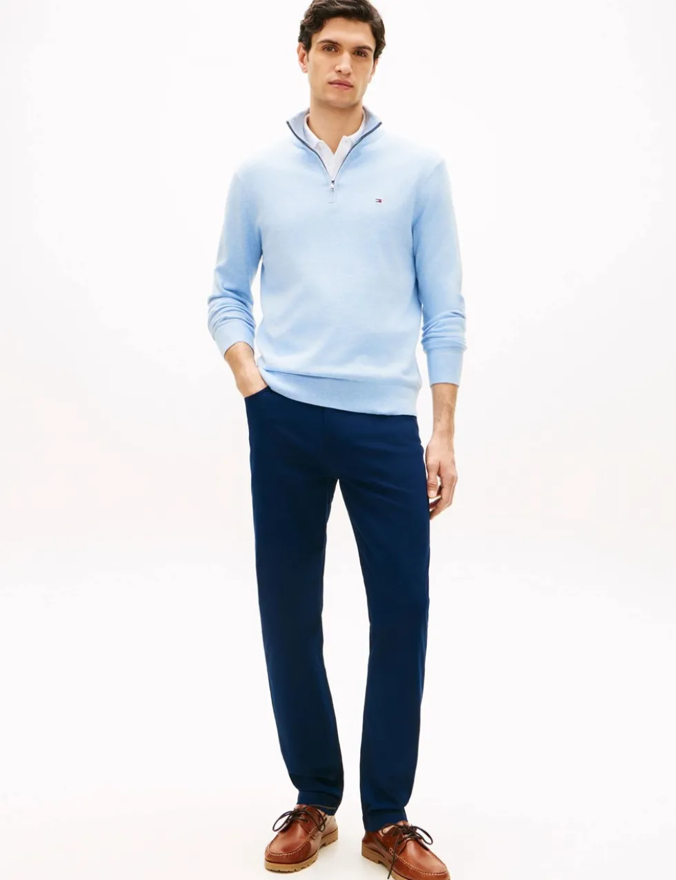 Pure Cotton Half Zip Jumper