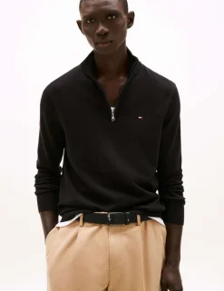 Pure Cotton Half Zip Jumper