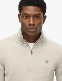 Pure Cotton Half Zip Jumper