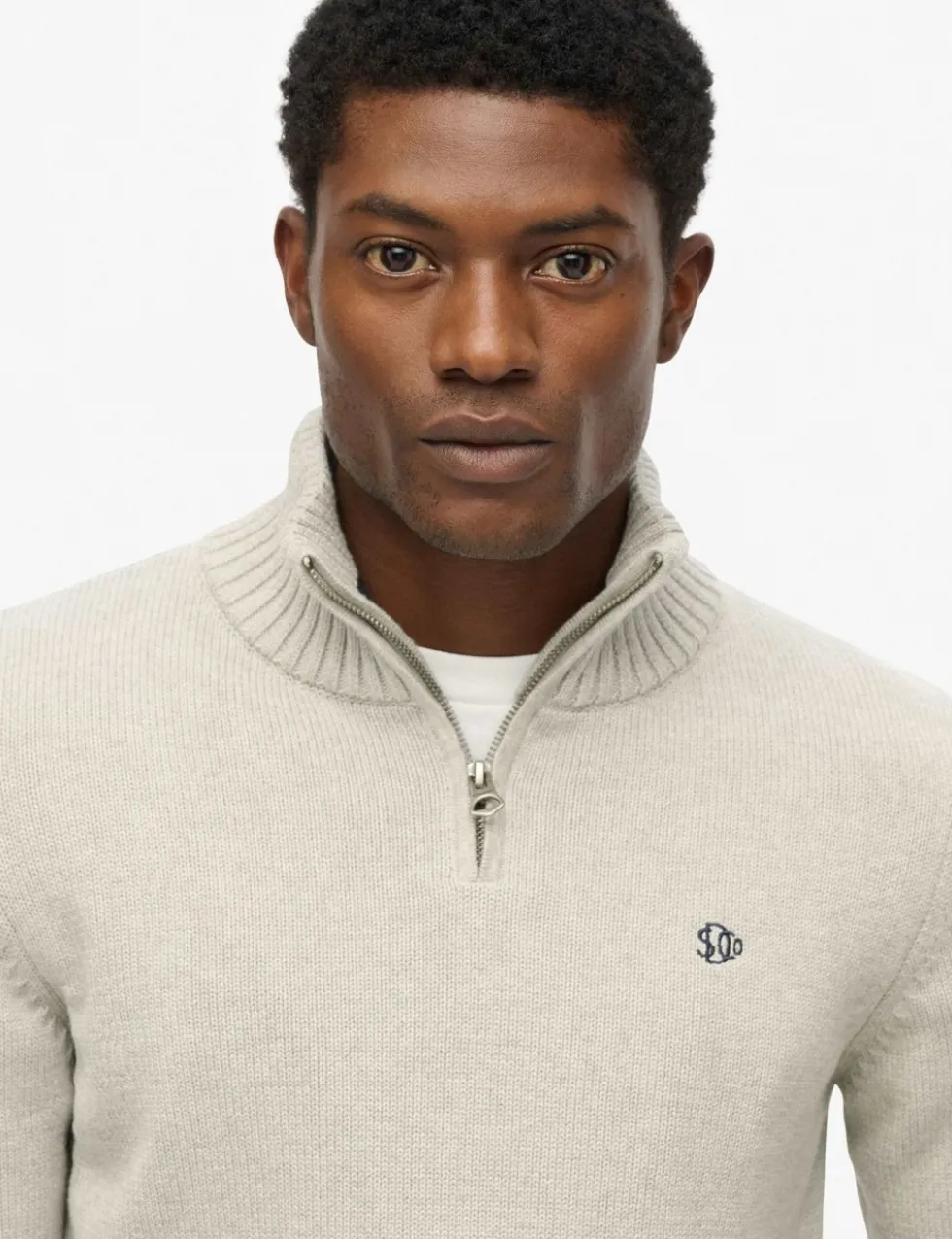 Pure Cotton Half Zip Jumper