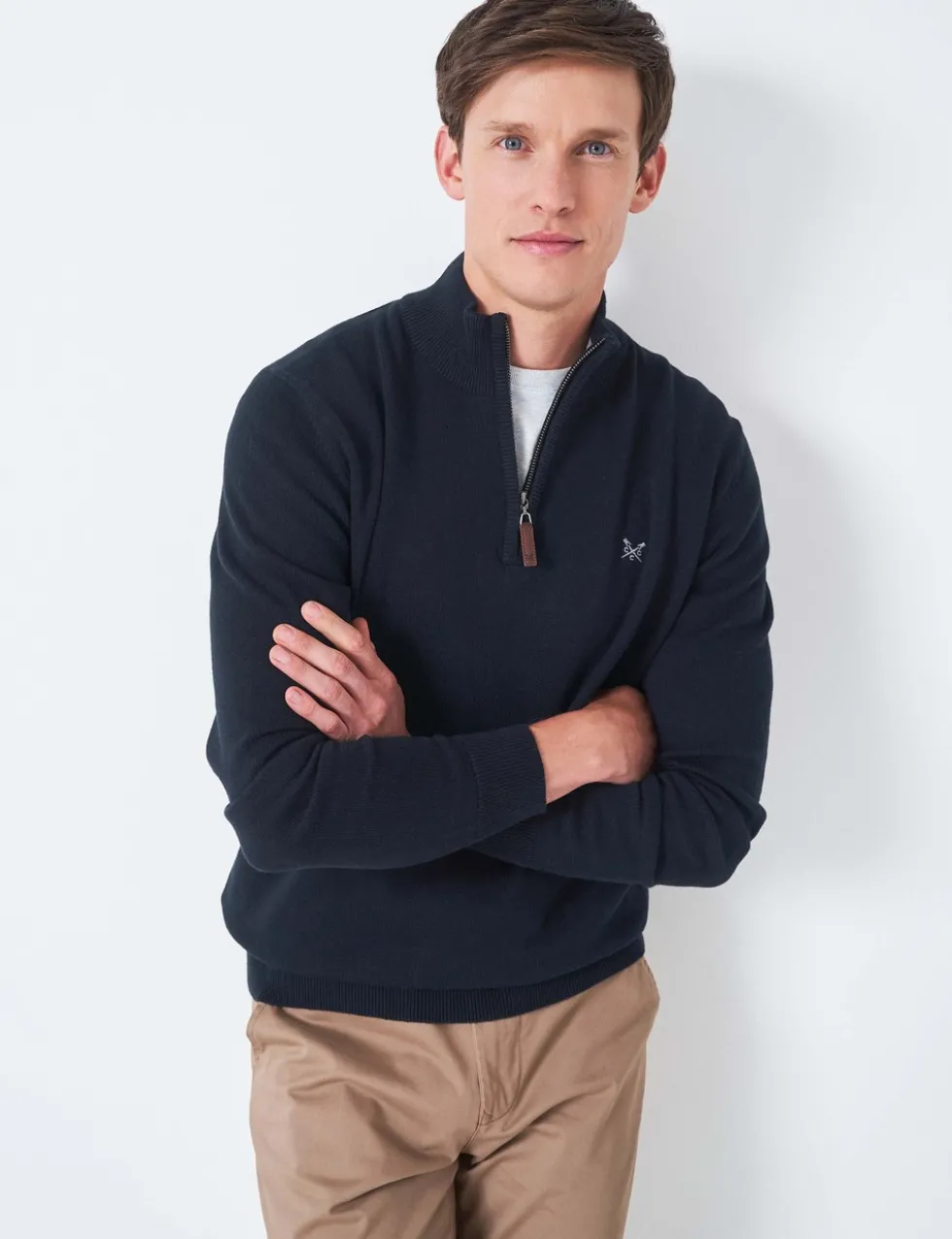 Pure Cotton Half Zip Jumper