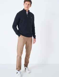 Pure Cotton Half Zip Jumper