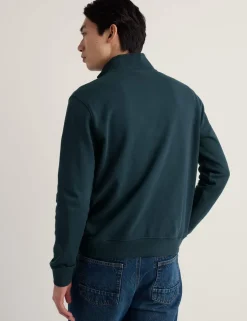 Pure Cotton Half Zip Long Sleeve Sweatshirt