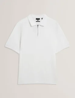 Pure Cotton Half Zip Polo Shirt