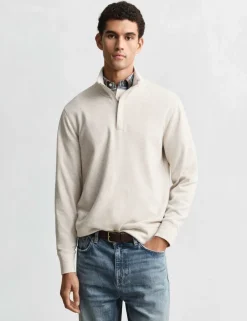 Pure Cotton Half Zip Sweatshirt