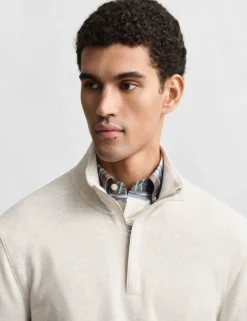 Pure Cotton Half Zip Sweatshirt