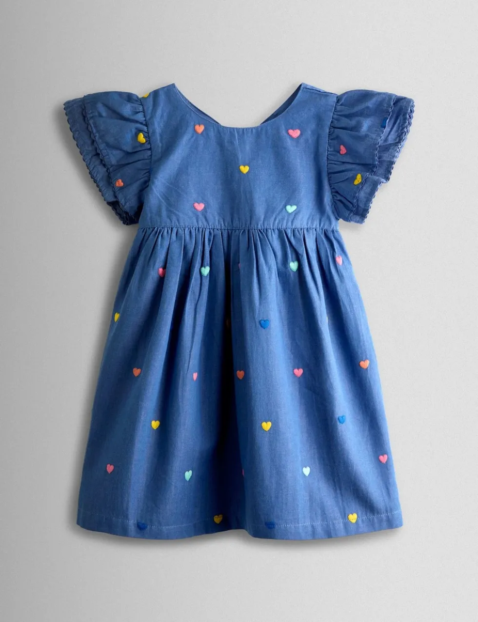 Pure Cotton Heart Frill Dress (6 Mths-7 Yrs)