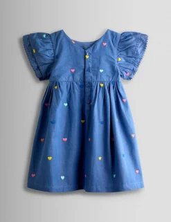 Pure Cotton Heart Frill Dress (6 Mths-7 Yrs)