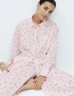 Pure Cotton Heart Print Pyjama Set