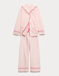 Pure Cotton Heart Pyjamas (1-16 Yrs)