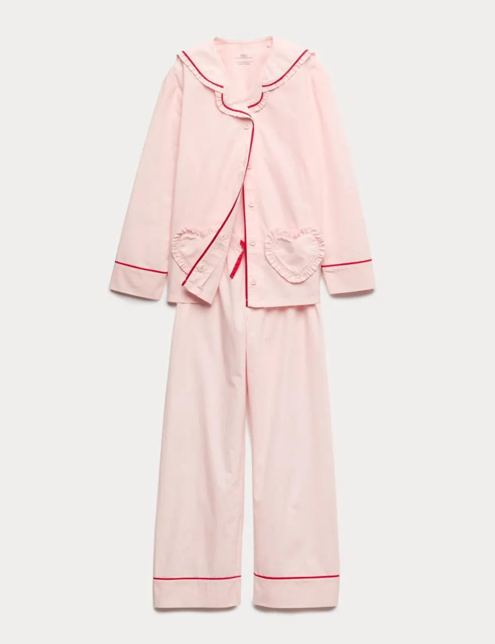 Pure Cotton Heart Pyjamas (1-16 Yrs)