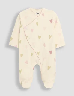 Pure Cotton Heart Sleepsuit (0-12 Mths)