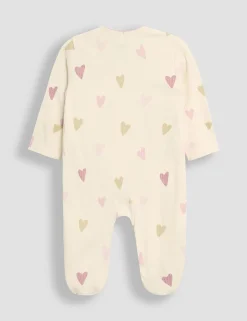 Pure Cotton Heart Sleepsuit (0-12 Mths)