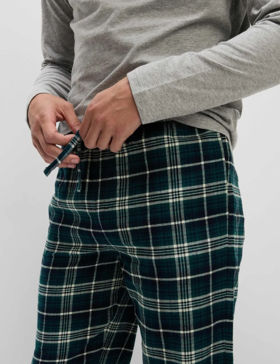 Pure Cotton Henley Check Pyjama Set