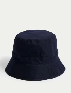 Pure Cotton Herringbone Bucket Hat