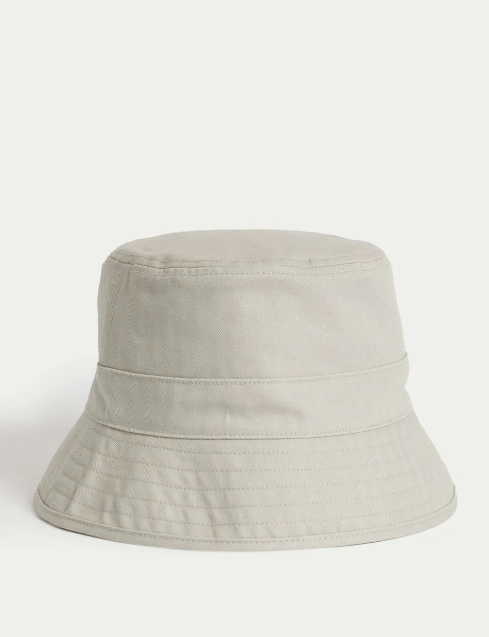 Pure Cotton Herringbone Bucket Hat