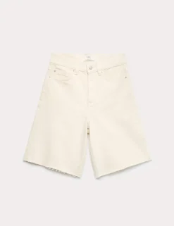 Pure Cotton High Waisted Bermuda Short