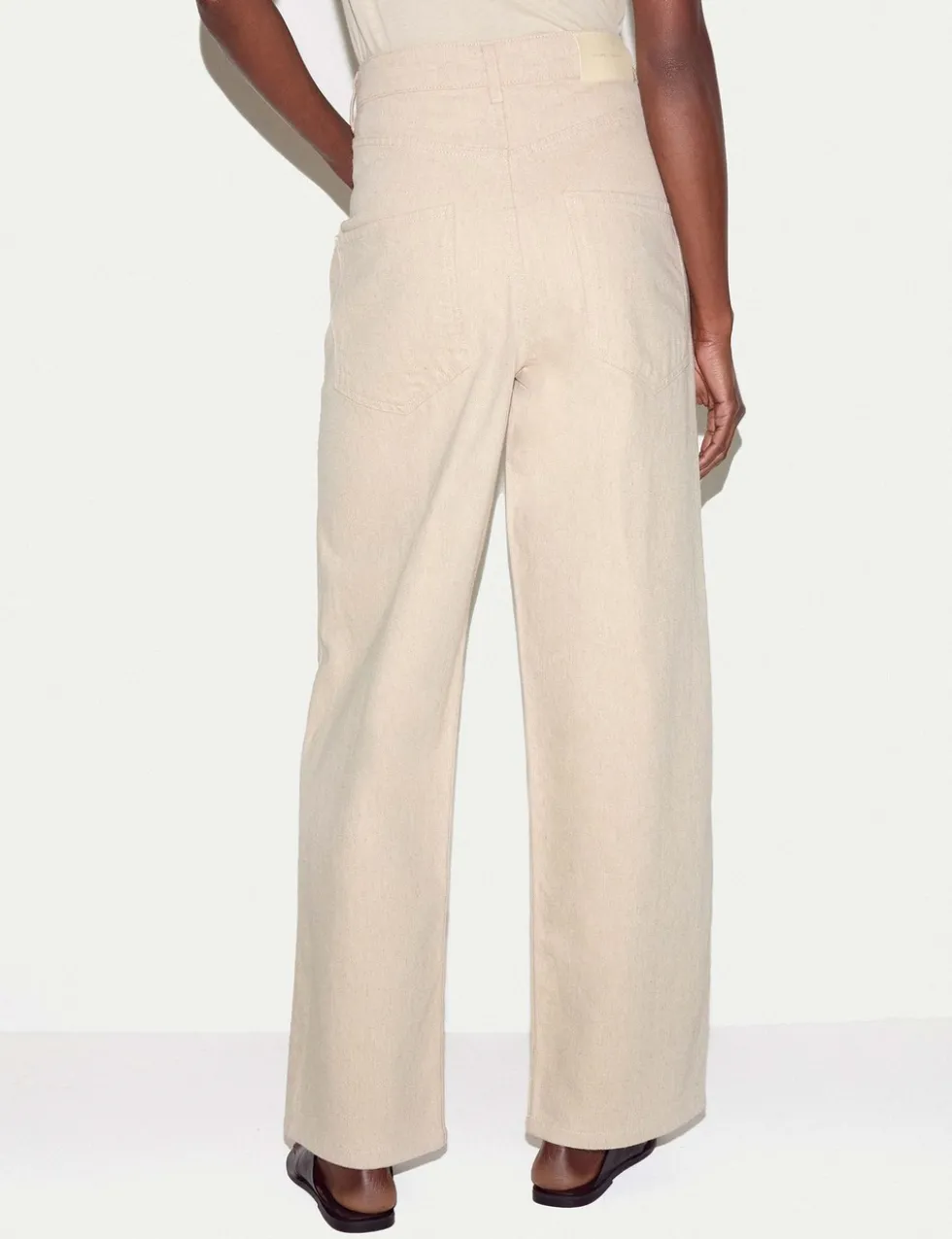 Pure Cotton High Waisted Straight Leg Jeans