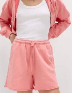 Pure Cotton High Waisted Jogger Shorts