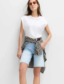 Pure Cotton High Waisted Bermuda Short